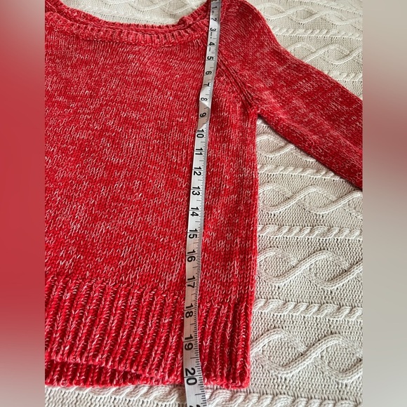 Sale! American Eagle Cotton Rich Coral Long Sleeve Sweater Women’s Size Small - Picture 13 of 16